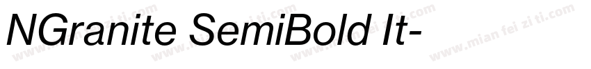 NGranite SemiBold It字体转换